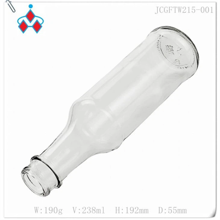 Glass vinegar bottles in stock